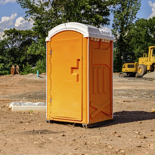 how often are the porta potties cleaned and serviced during a rental period in Lydia LA